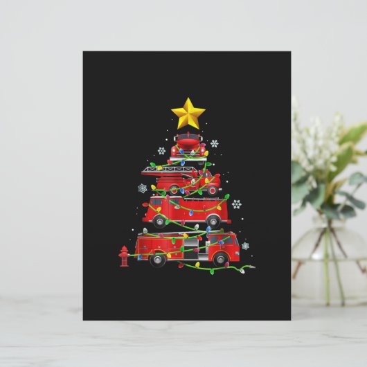 Firefighter Truck Christmas Tree Men Women (Standing Front)