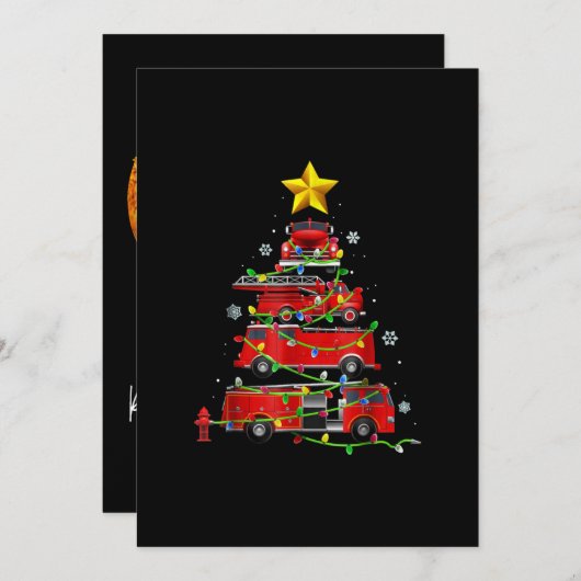 Firefighter Truck Christmas Tree Men Women (Front/Back)