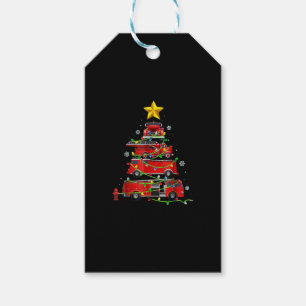 Firefighter Truck Christmas Tree Men Women Gift Tags