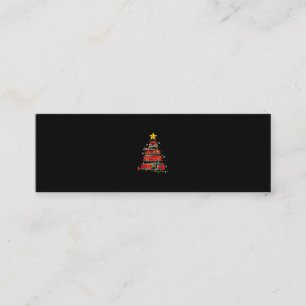 Firefighter Truck Christmas Tree Men Women Mini Business Card