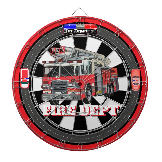 Firefighter Truck  Dart Board (Front)