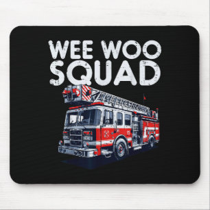 Firefighter Truck Wee Woo Squad Fireman Men Boys K Mouse Pad