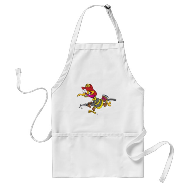 Firefighter Turkey with Hose Adult Apron (Front)