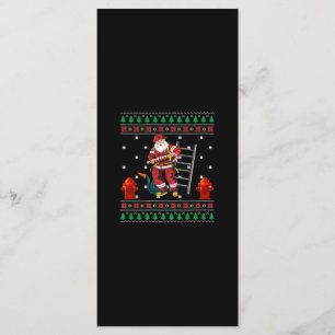 Firefighter Ugly Christmas Sweater Xmas Boys Girls Menu