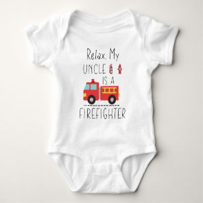 Firefighter Uncle - My Uncle is a Firefighter Baby Bodysuit