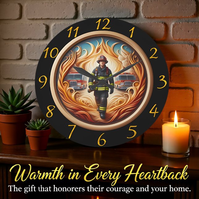 Firefighter Valor Heroic Heritage Large Clock (Creator Uploaded)