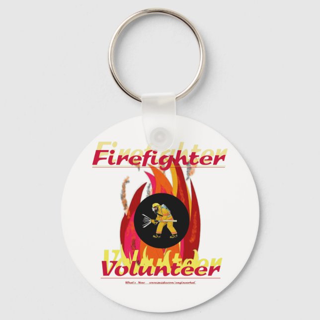 Firefighter Volunteer. Keychain (Front)
