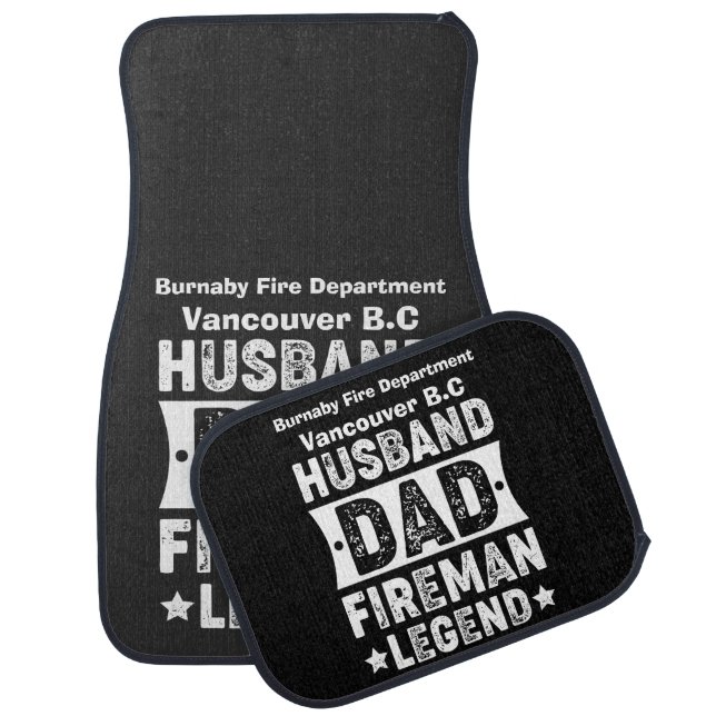 Firefighter wears legend shirt car floor mat (Set)