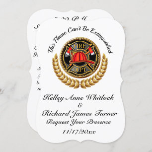 Firefighter Wedding Invitation
