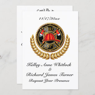 Firefighter Wedding Invitation