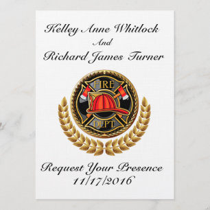 Firefighter Wedding Invitation