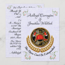 Firefighter Wedding Invitation