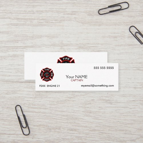 Firefighter White Business Cards