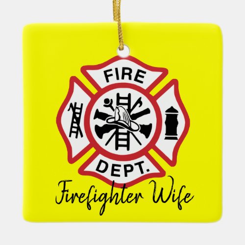 Firefighter Wife Christmas Ornament 