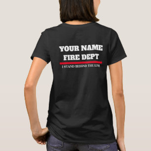FIREFIGHTER WIFE Crossed Axes (Dept Name) T-Shirt