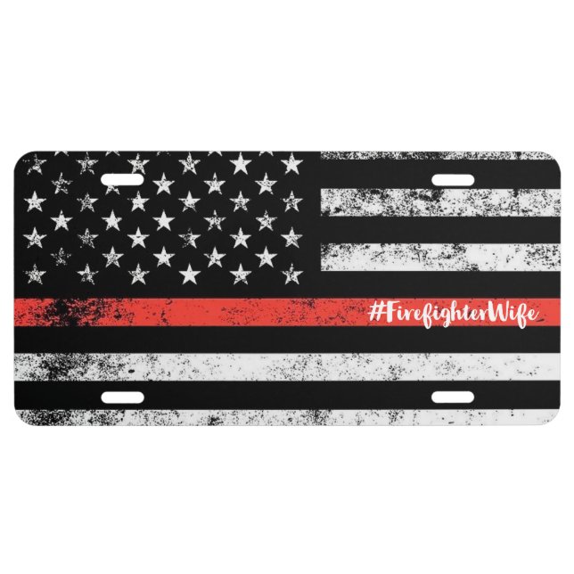 Firefighter Wife License Plate (Front)