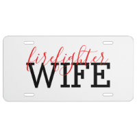 Firefighter Wife License Plate