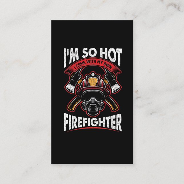Firefighter Wife Saying Hot Fireman Husband Business Card (Front)