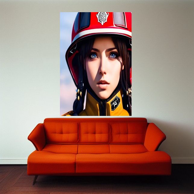Firefighter women | AI Art  Poster (Creator Uploaded)
