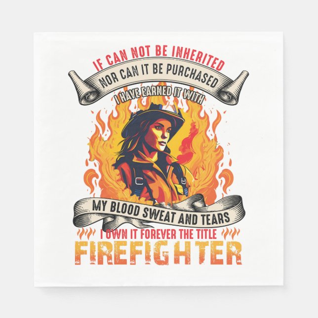 Firefighter Women Napkins (Front)