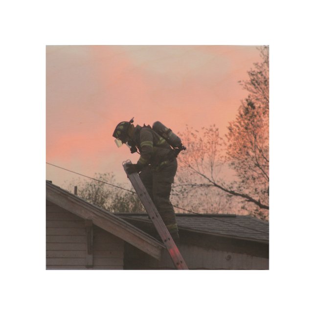Firefighter Wood Wall Art (Front)