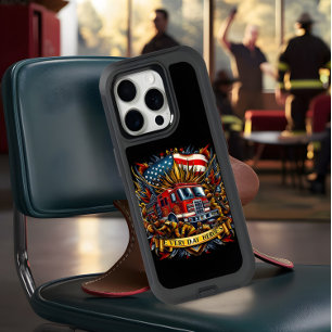 Firefighters & American Flag iPhone 15 Pro Case