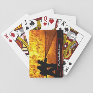 Firefighters Attack Playing Cards