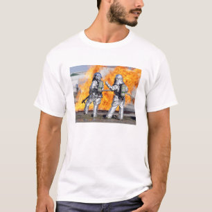 Firefighters battle a simulated fire T-Shirt