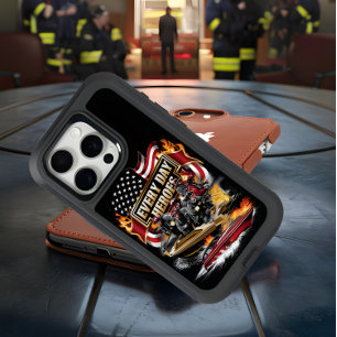 Firefighters Battling Boat Blaze iPhone 15 Pro Case