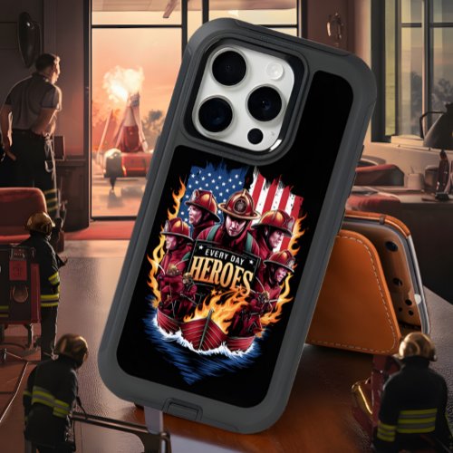 Firefighters Battling Flames iPhone 15 Pro Case