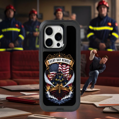 Firefighters Battling Flames iPhone 15 Pro Case