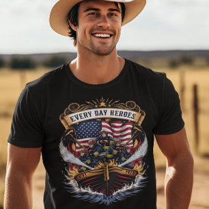 Firefighters Battling Flames T-Shirt