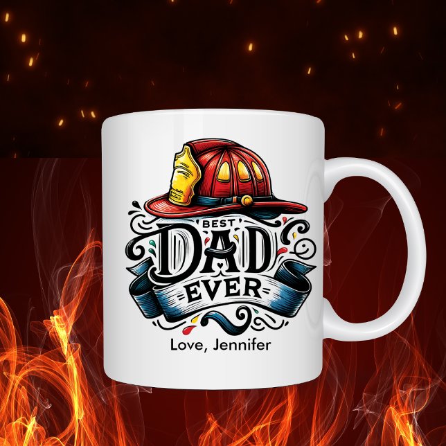 Firefighters Best Dad Father's Day Personalized    Coffee Mug (Creator Uploaded)