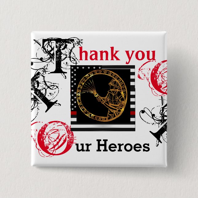 FIREFIGHTERS  BUTTON (Front)