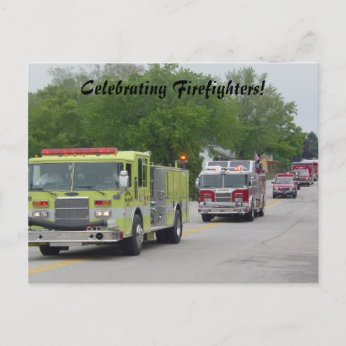 Firefighters Celebration Postcard