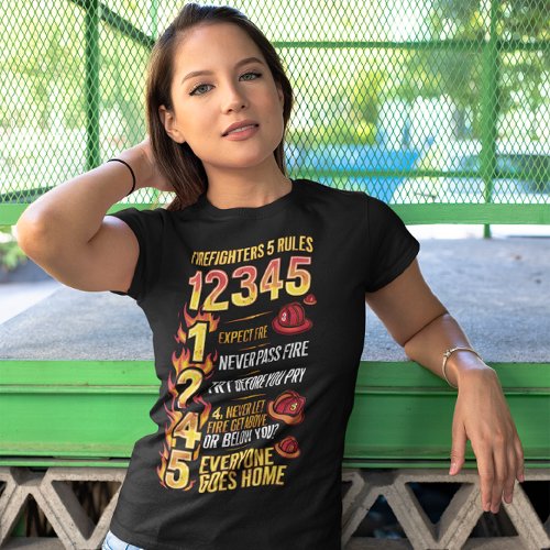 Firefighters Code Rules of Bravery T_Shirt