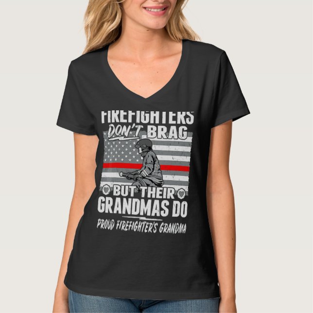 Firefighters Don't Brag Do Proud Firefighter's Gra T-Shirt (Front)