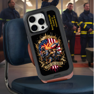 Firefighters Fighting Blaze Everyday Heroes iPhone 15 Pro Case