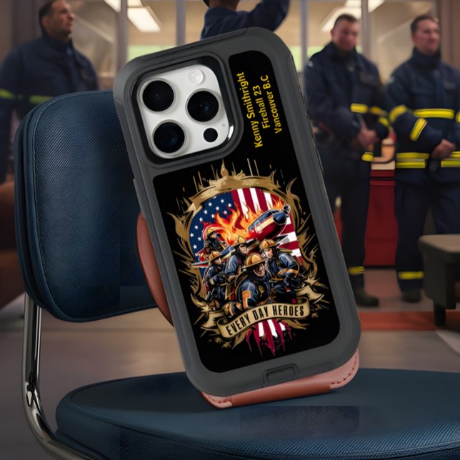Firefighters Fighting Blaze Everyday Heroes iPhone 15 Pro Case (Creator Uploaded)