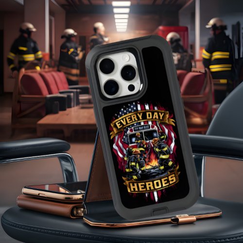 Firefighters Fighting Blaze iPhone 15 Pro Case