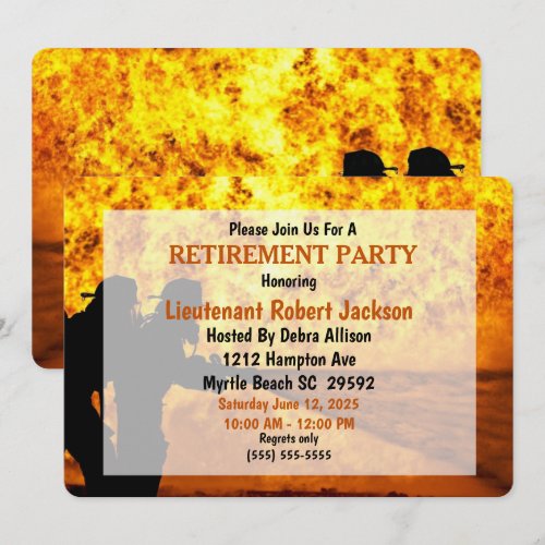 Firefighters/Fire Chief Flames Retirement  