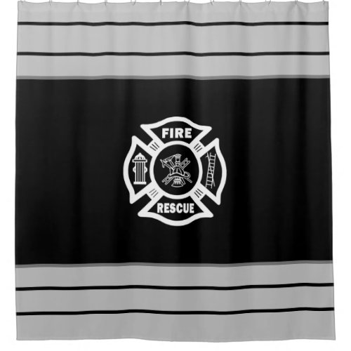 Firefighters Fire Rescue   Shower Curtain