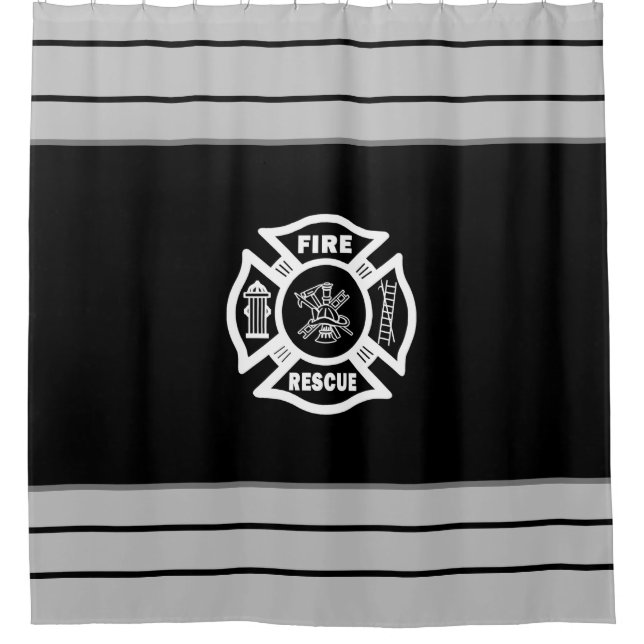 Firefighters Fire Rescue   Shower Curtain (Front)