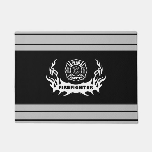 Firefighters Fire Tattoo Logo Doormat