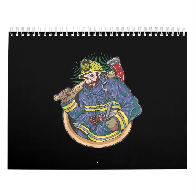 Firefighters | Firefighter Eagerly To Save Lives Calendar (Cover)
