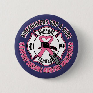 Firefighters For A Cure Breast Cancer Button