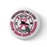 Firefighters For A Cure Breast Cancer Pinback Button