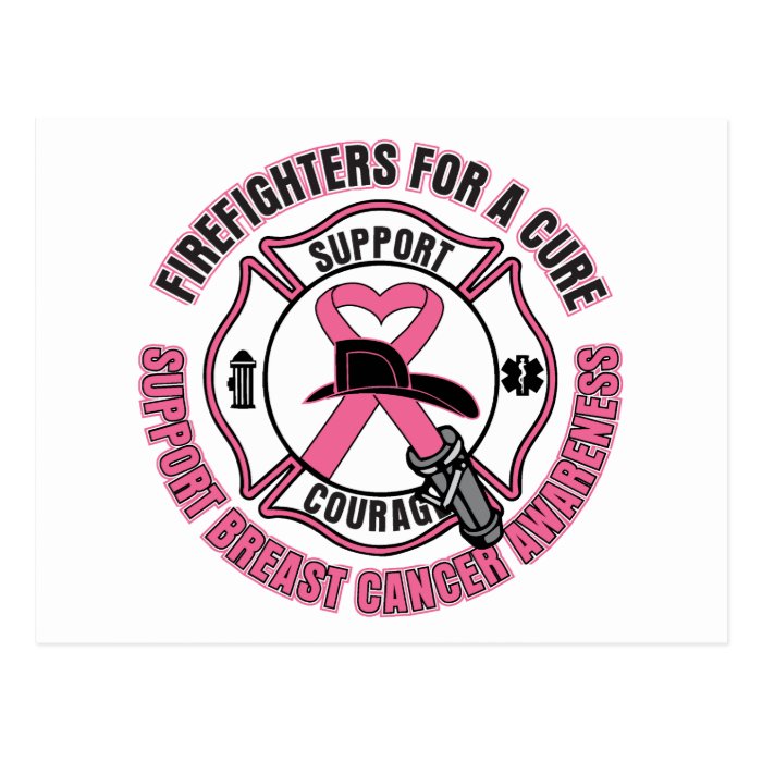 Firefighters For A Cure Breast Cancer Postcards