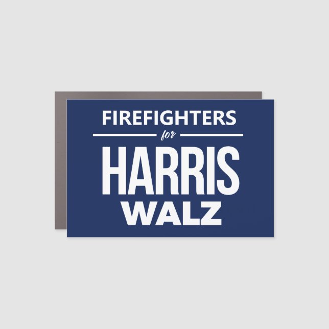 Firefighters for Harris Walz Car Magnet (Front)