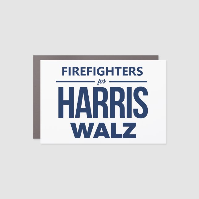 Firefighters for Harris Walz Car Magnet (Front)